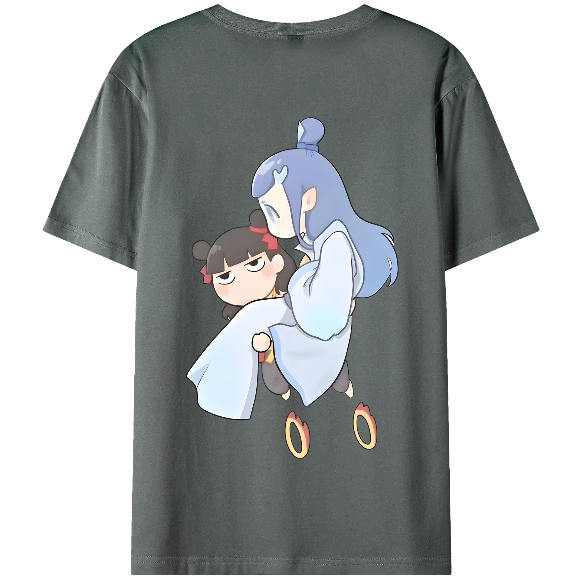 （画像用） Ne Zha 2 ナタ 魔童の大暴れ 綿100％半袖Tシャツ（背面プリント）